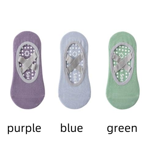 1/ 3 Perechi Șosete Profesionale Femei Yoga Silicon Antiderapant Balet Pilates Șosete Femei Fără Spate Respirabile Bandaj Șosete Sport Yoga