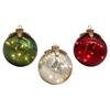 LED Light Up Glass Ball Christmas Ornament Sphere Ball Indoor Outdoor 10cm