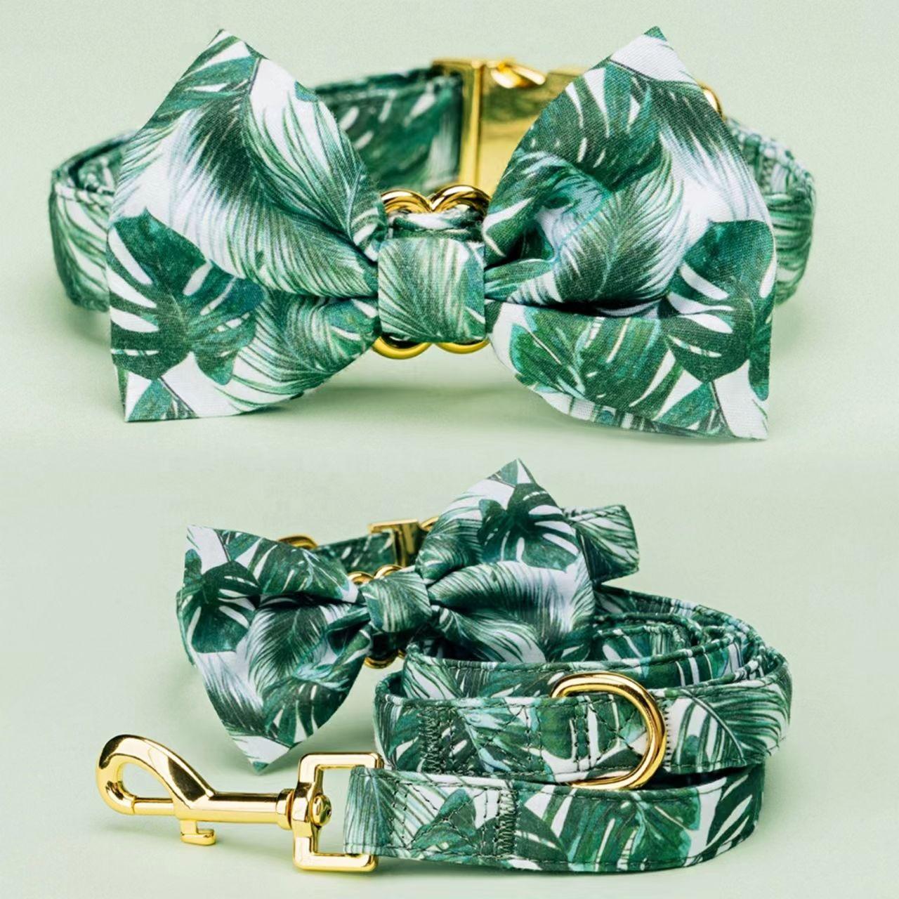 Customized Pet Supplies Private Label Custom Sublimation and Leash Luxury Adjustable Designer Dog Collar (Green,S) зелёный