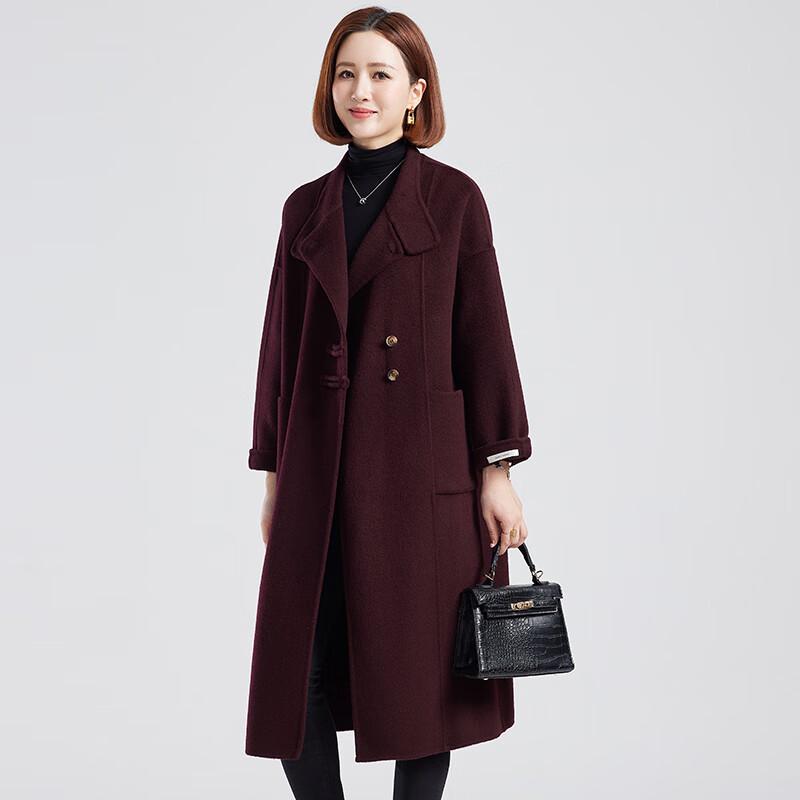 Fengmao Women's 100% Wool Loose-Fit Winter Coat