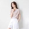 Srcr Women's 19 Momme Silk Jacquard Short Sleeve T-Shirt