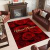 Rose Customize Your Name Carpet Design for Game Room Kitchen Study room Foyer Antislip Carpet Decorate Offices Perfect Gift for Women/Men