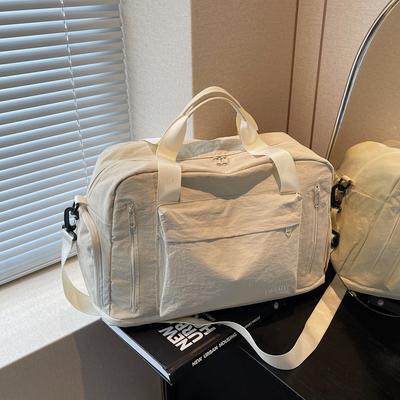 Travel Bag Large Capacity Casual Texture Expandable Multifunctional Cosmetics Bag Business Trip Fitness Duffel Bag Crossbody Bag