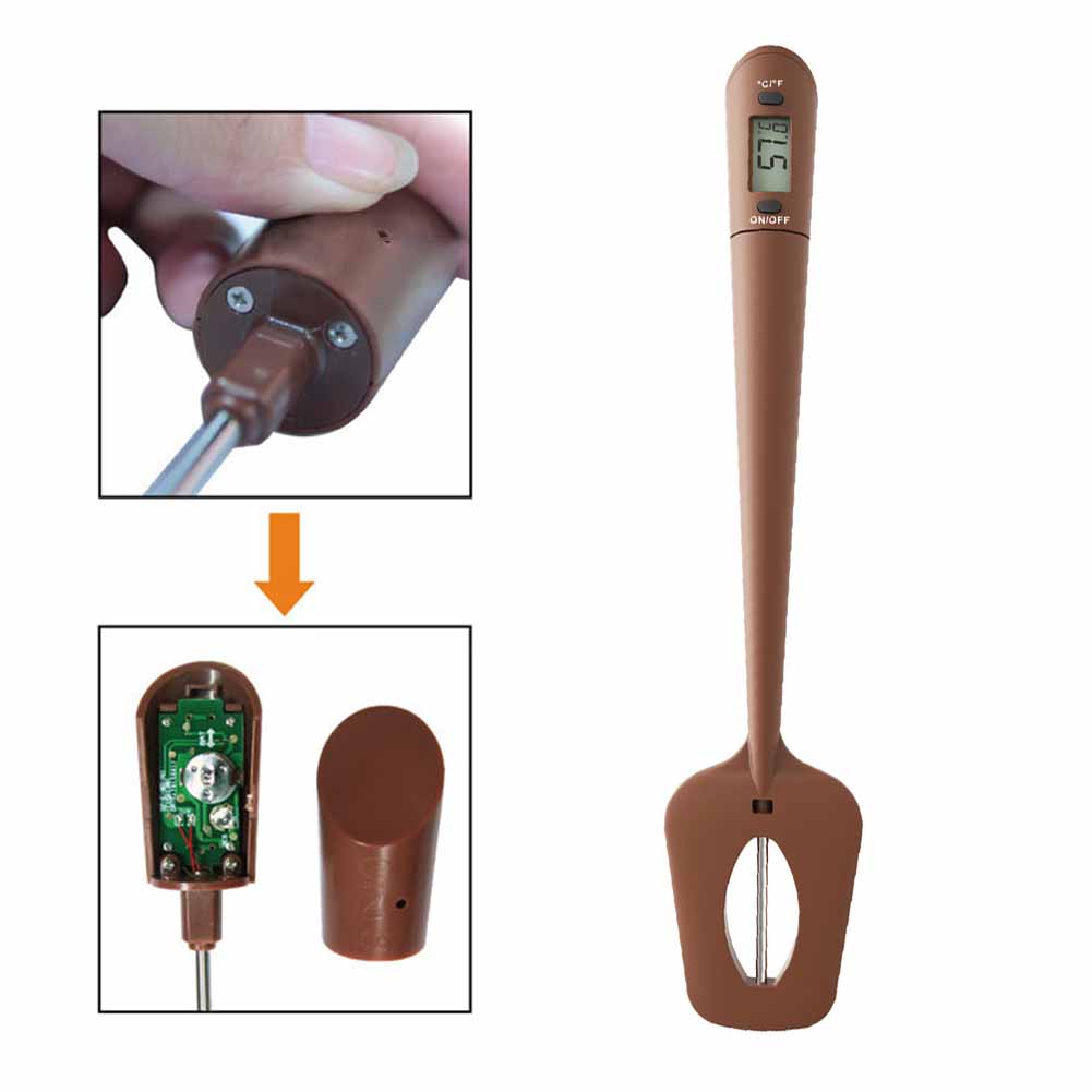 Digital Spatula Thermometer Cooking Candy Chocolate Water Food Temperature Sensor Meter Cake Baking Stirring Scraper