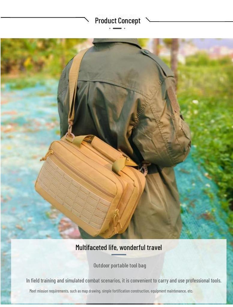 Unisex Laser-Cut Polyester Chest Bag for Outdoor Sports & Tactical Gear