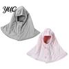 Thermal Hat for Men And Women Cotton Sleep Hood Cap, Warm Head Neck Shoulder Sleeping Winter Adjustable Snap Buttons Soft Breathable Cap