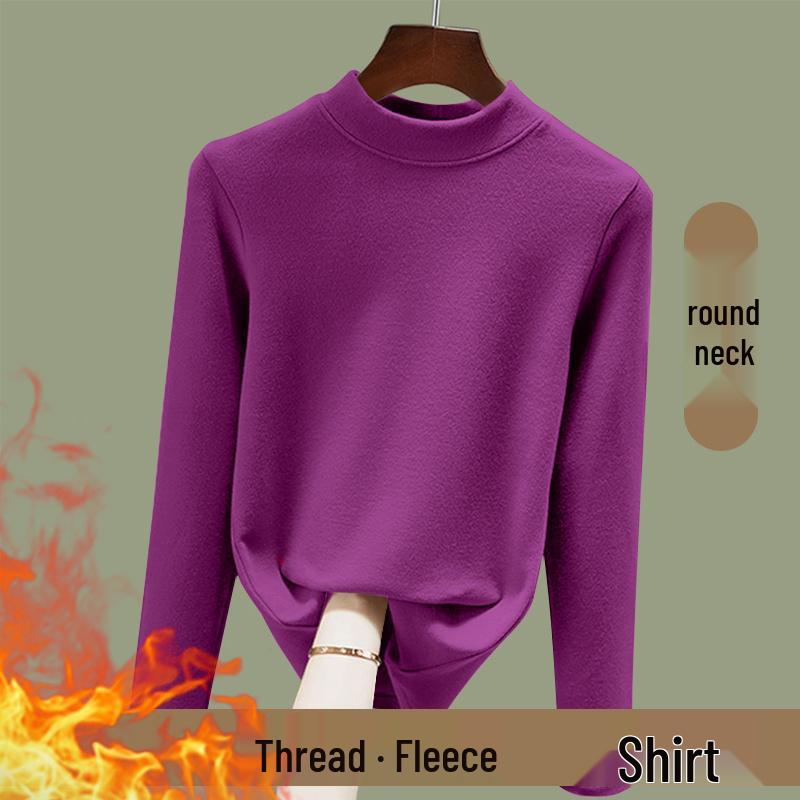 Women's Thermal Ribbed Long Sleeve Slim Fit T-shirt - 2025 Autumn/Winter Collection