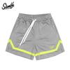 Slamble Men's American Basketball Shorts Contrast Color Braid below the Knee Short-Length Pants Fitness Patchwork