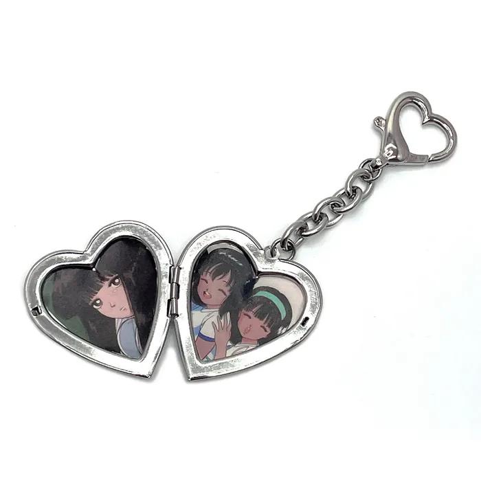 Surgical heart locket pendant keyring