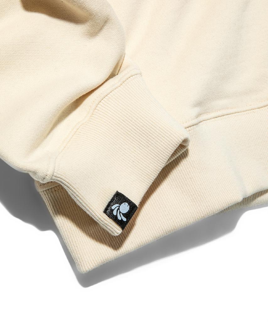 Lengagement Small Heart Oversized Sweat Cardigan [Ivory]