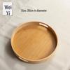 Bamboo Double-Handle Round Serving Tray
