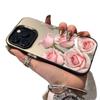 Pink rose flower case suitable for Apple 15 Pro Max, iPhone 16, beautiful 1413, fresh and simple 17