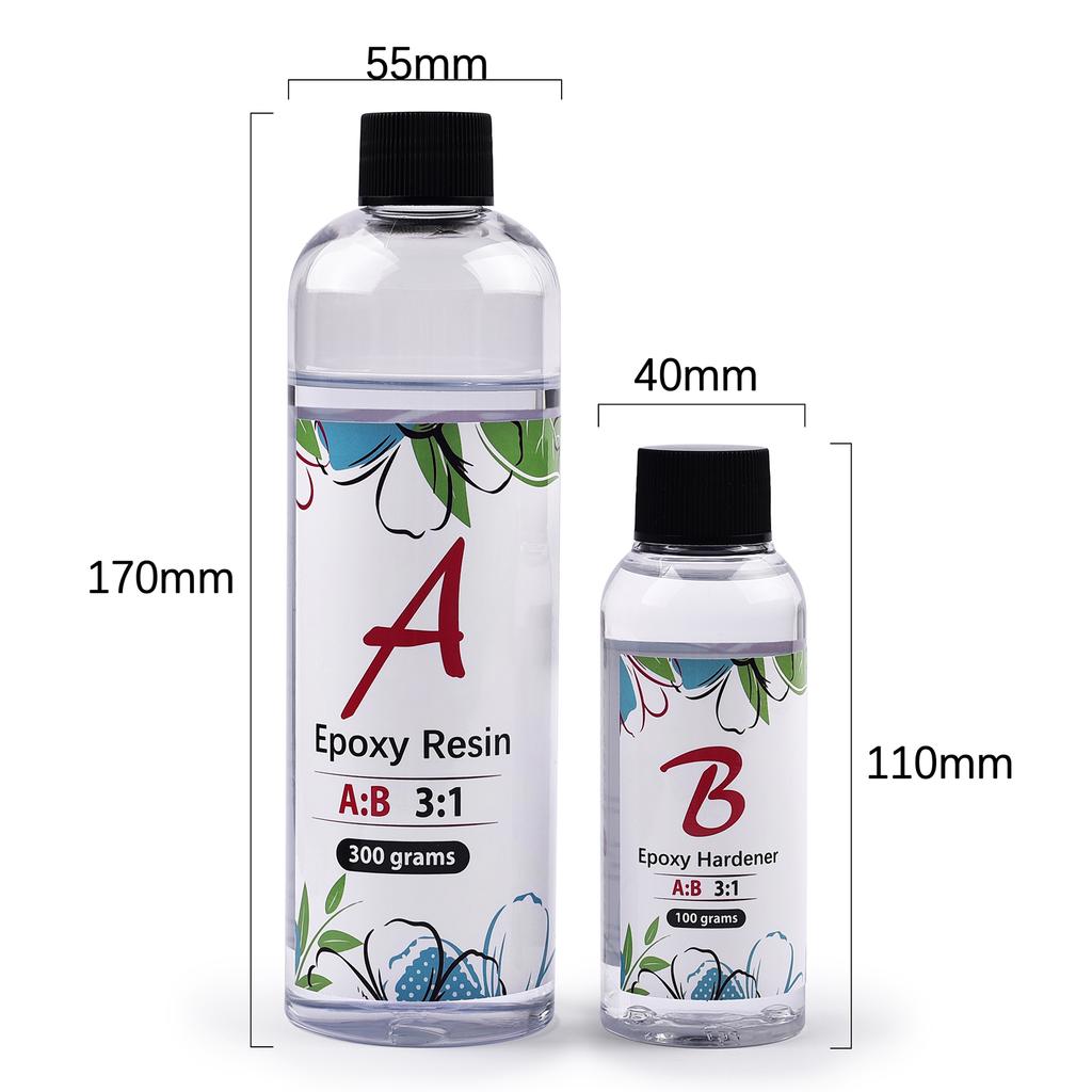3:1 Epoxy Resin Set Kit AB Crystal Glue Jewelry Making Transparent Mixed Clear DIY Resin Mold Jewelry Crafs 100g/280g/400g/1000g
