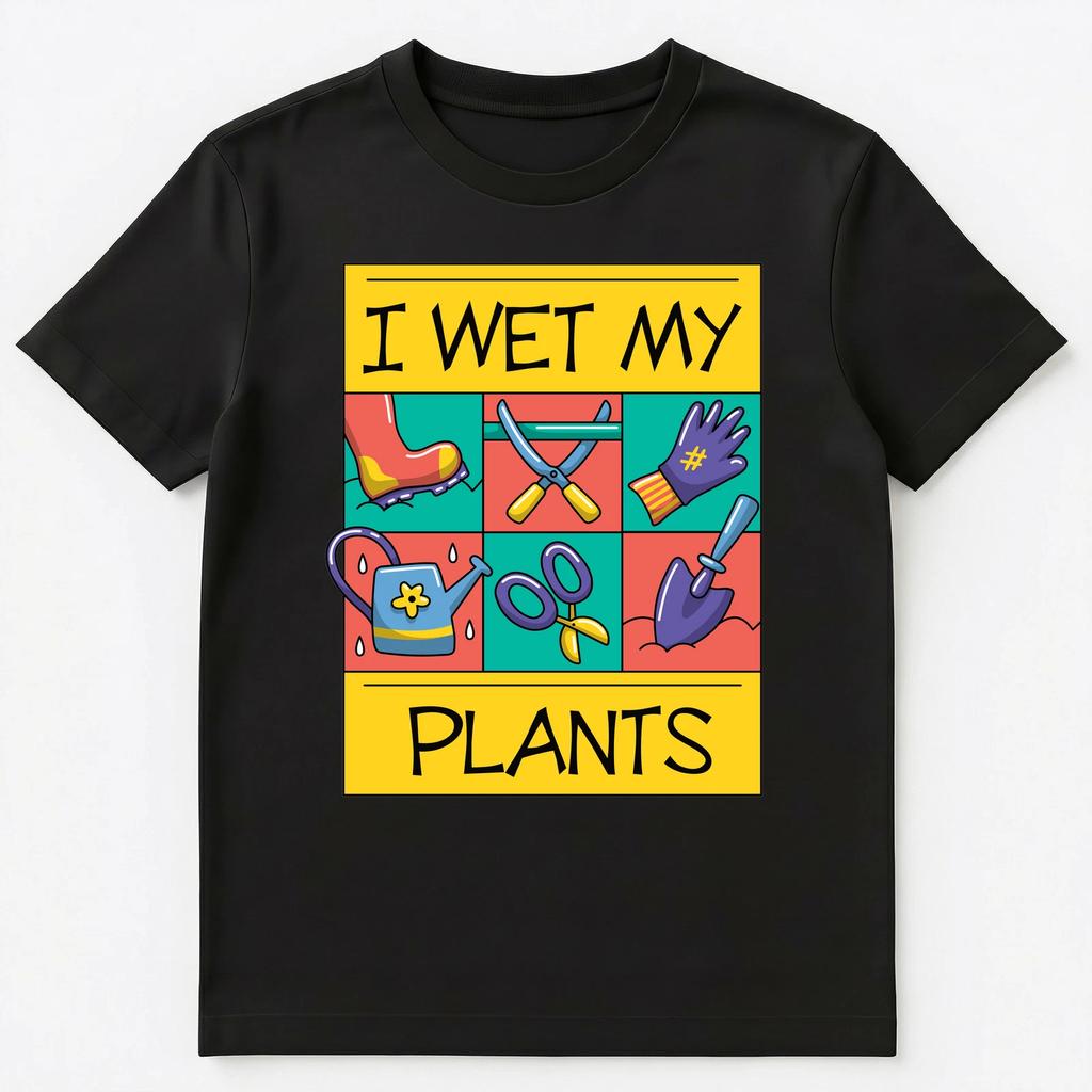 Funny I Wet My Plants Gardening Pun Unisex T-Shirt