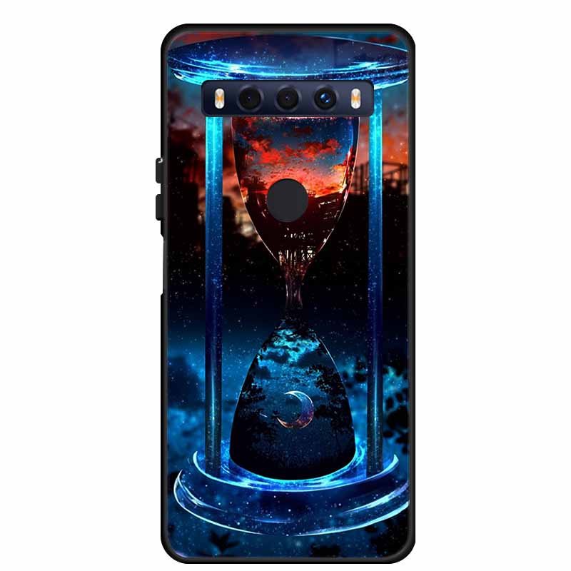 For TCL 10 SE Case 10SE Coque Black TPU Silicone Soft Back Cover Cases For TCL 10 SE Phone Case 6.52" Funda Bag Protective Shell