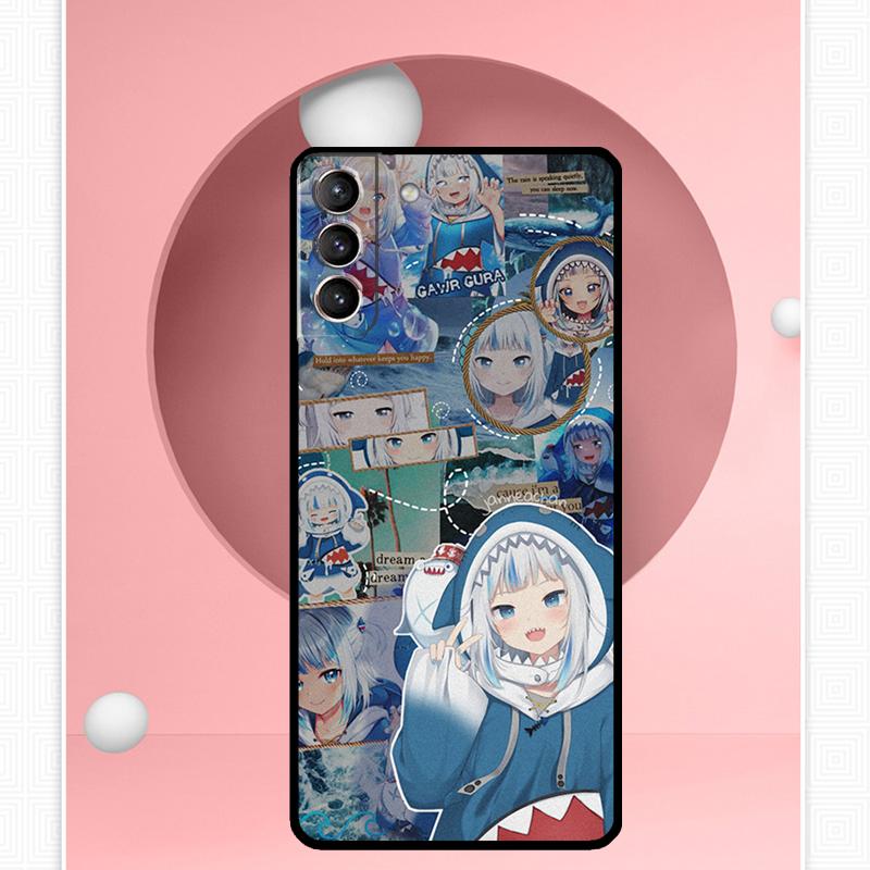 Gawr Gura Hololive Mädchen Cover Für Samsung Galaxy S23 S24 Ultra S8 S9 S10 S22 Plus Note 10 20 Ultra S20 S21 FE Hülle
