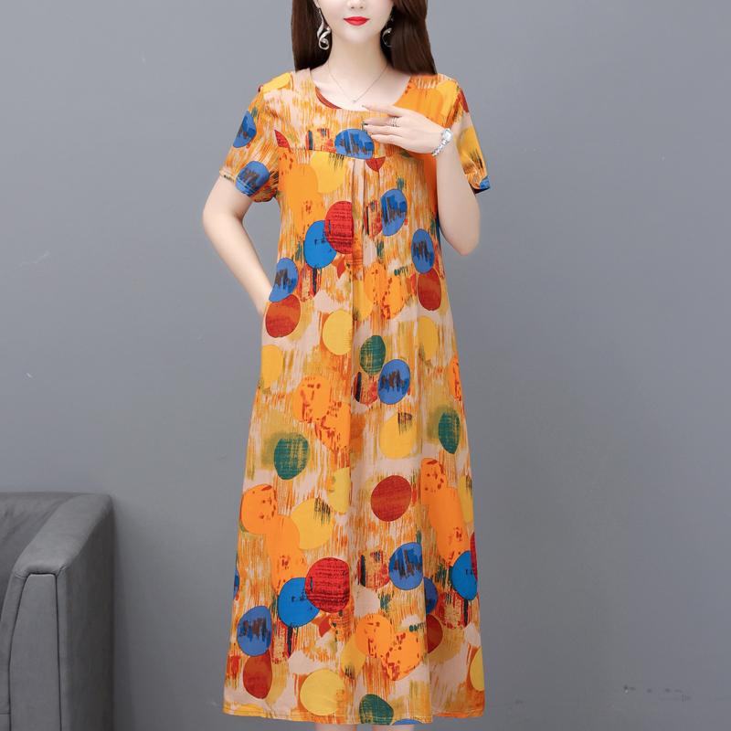 

Повсякденні сукні великих розмірів для жінок Літні елегантні жіночі літні довгі сукні Вільний вінтажний одяг 5XL