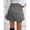 Women S High Waist Houndstooth Mini Skirt Casual Fashion