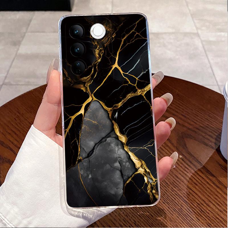 Case For Vivo V25e LATAM V27e V27 V 27 Pro 5G Casing Cute Love Heart Rabbit Funny Cover Clear TPU Silicone Soft Shell Phone Case