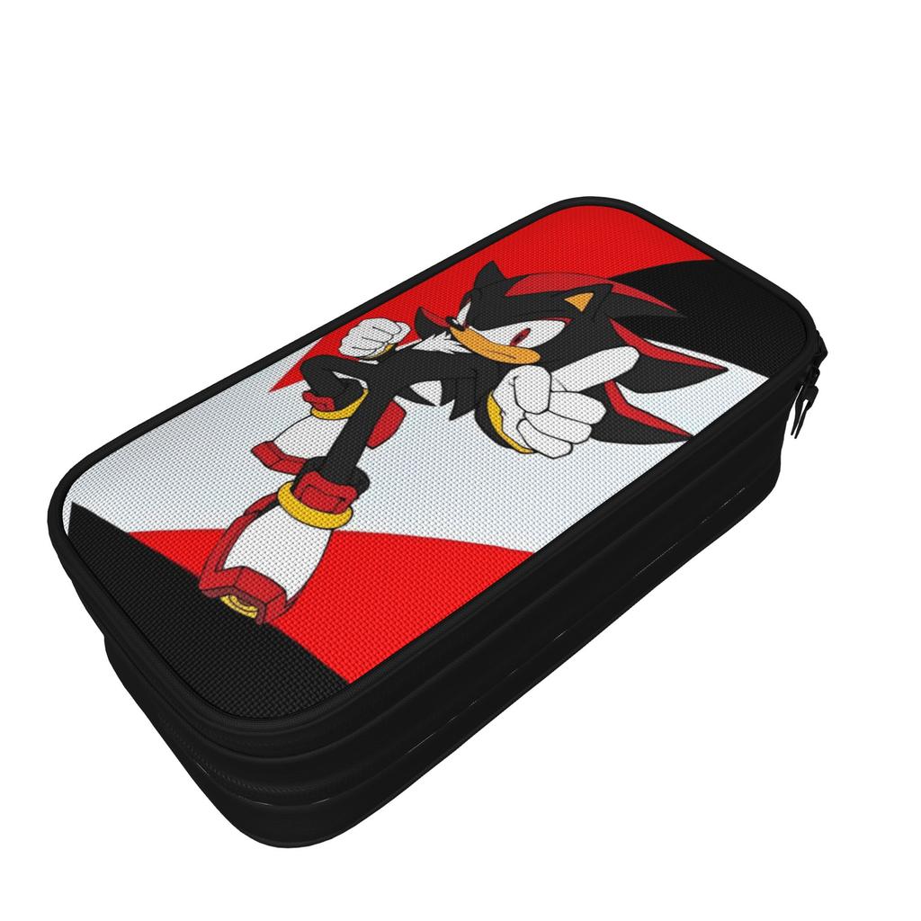 Cartoon Anime Shadow The Hedgehog Pencil Cases Fun Bags for Student Large Storage Students School Gift Pencilcases