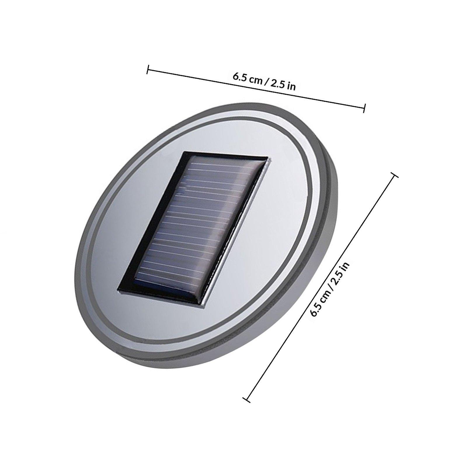 

Night Glow Car Cup Mat Solar LED Cup Coaster Rechargeable Auto Light Vibration Sensor Easy Install Universal Car Interior Drink