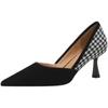 Ladies Summer Footwear with Heel Shoes for Women 2024 Pumps Evening Black On Heeled Pointed Toe High Heels Genuine Mark Y2k A 39
