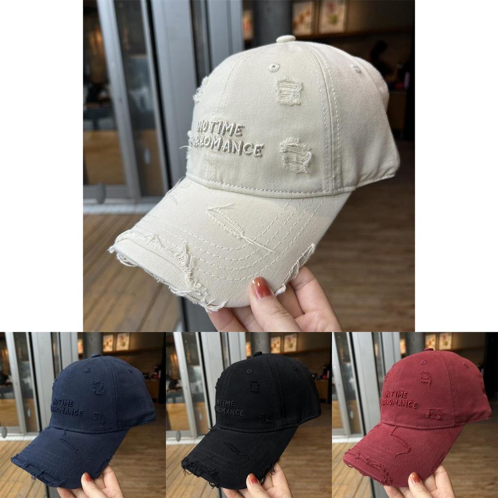 Vintage Baseball Cap With Adjustable Fit Cotton Material For Spring Casual Wear