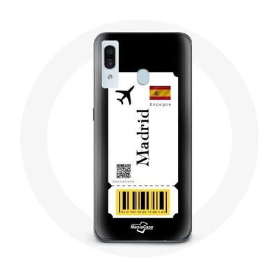 Funda para Samsung Galaxy A40 Billete de avión Madrid España