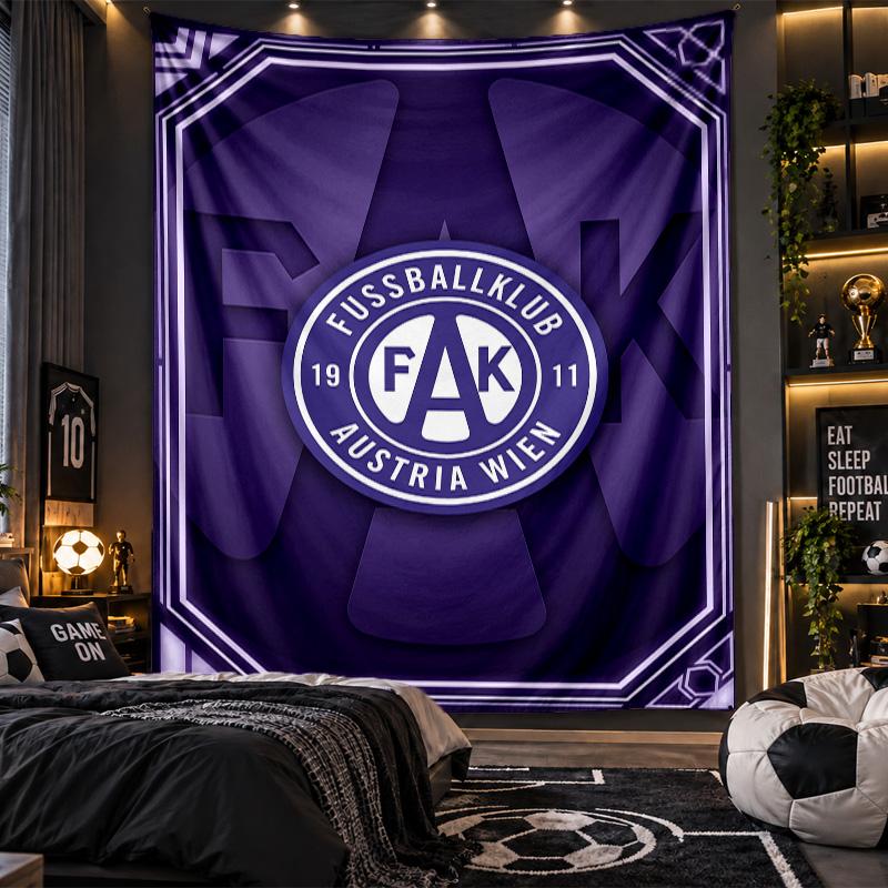 Wall Hanging Tapestry Austria Wien FC Print Cloth for Living Room Bedroom Home Decor