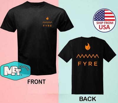 FYRE FESTIVAL ARANCIO Uomo Nero Taglia S-5XL