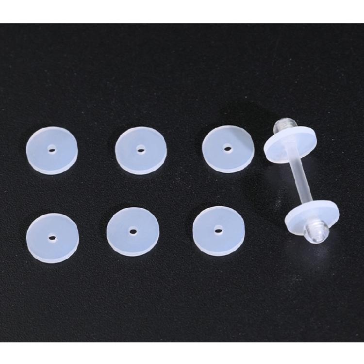 100pcs Clear Silicone Earring Stopper Earlobe Support Disc Pads Ear Closures Set