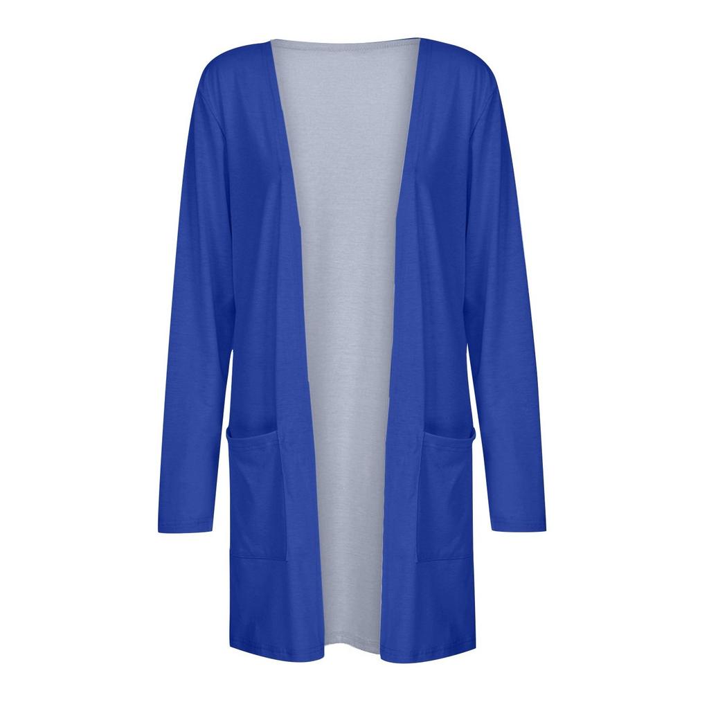Long Sleeve Women Retro Solid Light And Thin Top Lightweight Jacket Cardigan