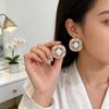 Summer Flower Design Alloy Earrings For Women With Zirconia Sparkle