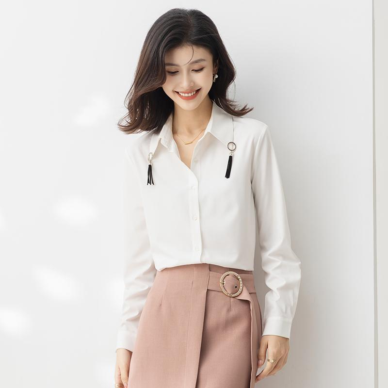 

Весенняя новая женская модная универсальная рубашка 3XL белый