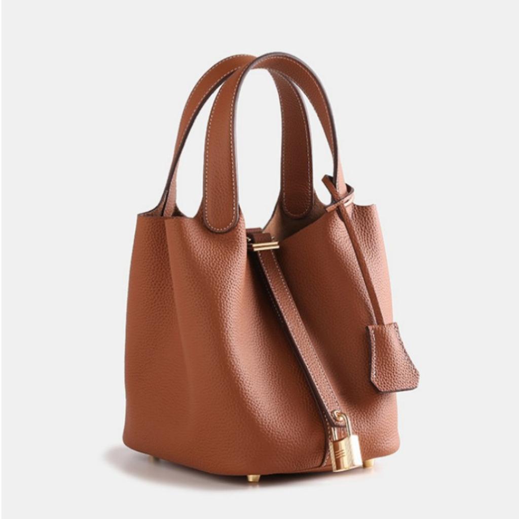 Leder Damenhandtaschen, hochwertige Gemüsekorbtaschen 2025 neue erste Schicht Rindsleder tragbare Beuteltaschen, Pendler Damenhandtaschen mit großem Fassungsvermögen