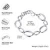 Stainless Steel Oval Handmade Chain Bracelet High Quality Premium Unique Design Light Luxury Jewelry For Women Party Gifts