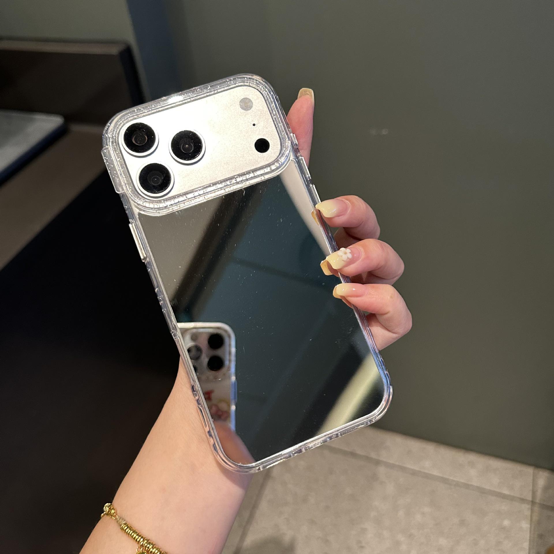 

Glitter Frame Mirror Case for iPhone 17 Pro Max, 16 Pro, and 15 Pro P15/16 16