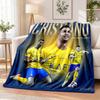 Cristiano Ronaldo Printed Flannel Blanket Warm Comfort Bed Throw For Indoor Home Decoration