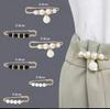 Adjustable Pearl Brooch Set for Waist Tightening and Clothes Fixing