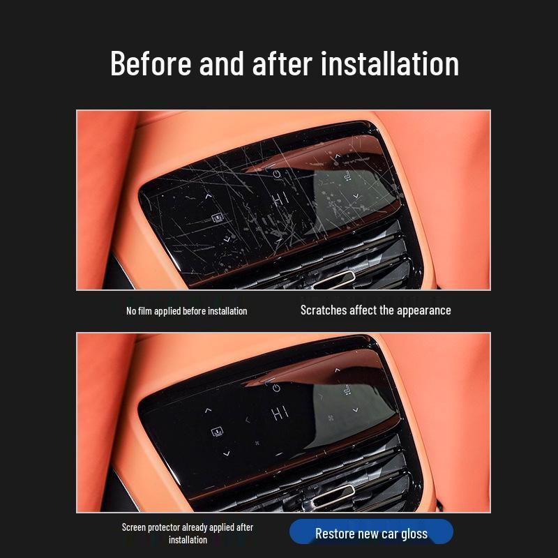 2026 Volvo XC70 Tempered Glass Film for Navigation Screen, Console Protection & Rear AC Trim