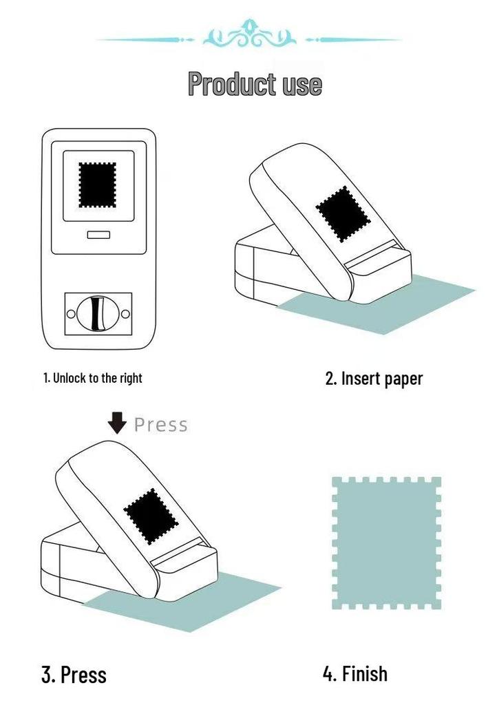 New Large Scrapbooking Embosser & Square Hole Punch for Kids' DIY Crafts