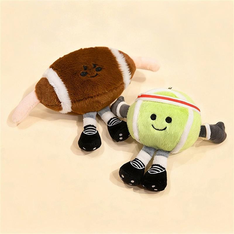 Linda Mascota del Mundial Fútbol Rugby Baloncesto Tenis Golf Muñeco de Peluche Juguete Llavero Colgante Bolso Colgar Bendición de la Suerte Souvenir Regalo