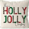 Christmas Pillowcase Linen Print Elk Snowman Home Decoration Sofa Cushion Cover