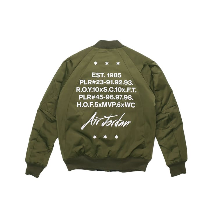 Jordan Jackets Men's Army Green Stand Collar Moderate Pilot CK1358-395