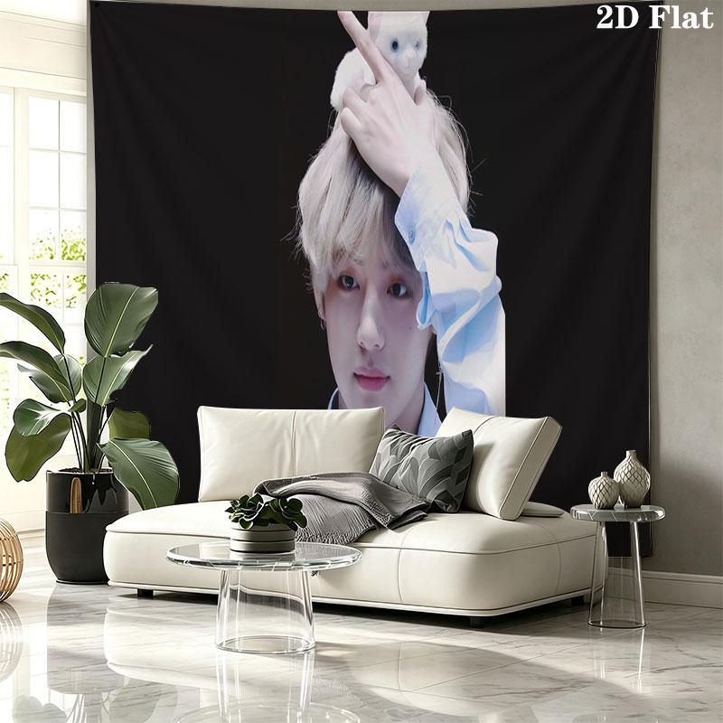 Kim Taehyung Wall tapestry, aesthetic printed fabric blanket, suitable for bedroom, living room, and home decor.