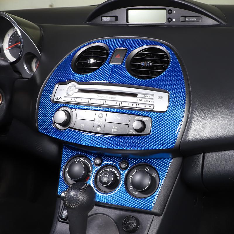 Carbon Fiber Car Inner Central Control Panel Trim Outlet CD Air Conditioning Cover Sticker For Mitsubishi Eclipse