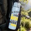 1PC Assistant Principal World Change Quote 750ml Color Plastic Sports Water Bottle Leakproof Flip Straw Lid Suitable for Sports Office Home Use
