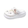 Little fairy pearl chain thick-soled hole shoes female summer crystal butterfly eva bag head drag cool slippers