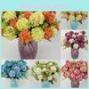 Elegant 10 Heads Artificial Hydrangea Silk Flowers For Stunning Weddings And Home Decor