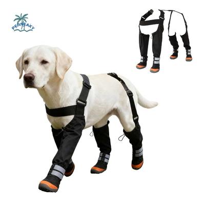 Non-Slip Dog Suspender Boots Waterproof Hard-soled Pet Rain Shoes Reflective Straps Adjustable Pet Shoe Covers Outdoor Trips